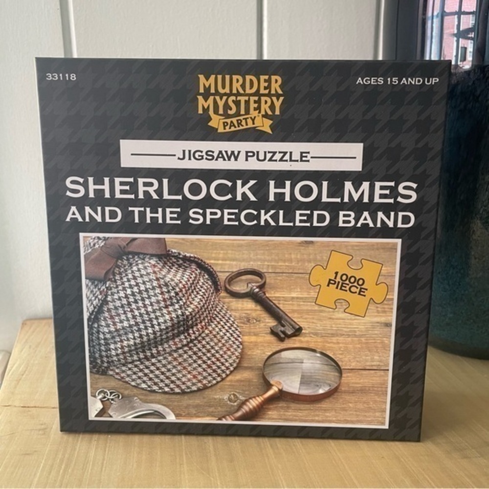 $10 SALE Sherlock Holmes Murder Mystery Story 1000Pc Puzzle Party Game Family